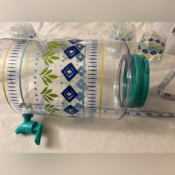 Colorful Plastic Beverage Dispenser Set - Picture 4 of 9